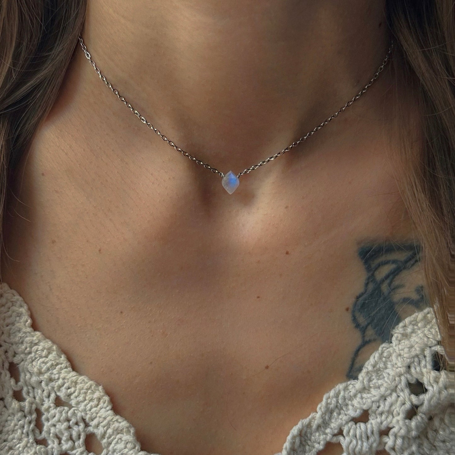 Rainbow Moonstone Necklace