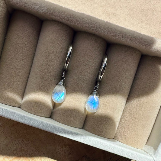 Rainbow Moonstone EARRINGS